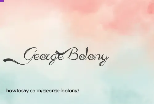 George Bolony