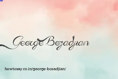 George Bozadjian