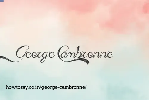 George Cambronne