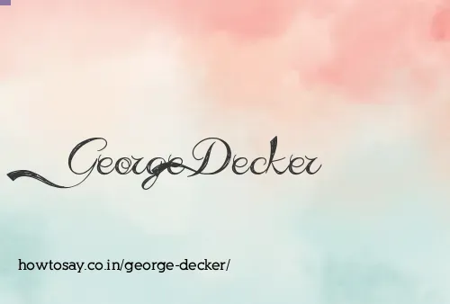 George Decker