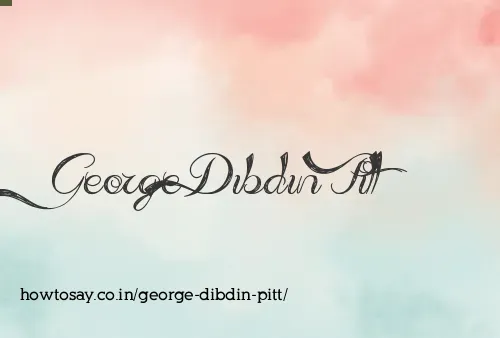 George Dibdin Pitt
