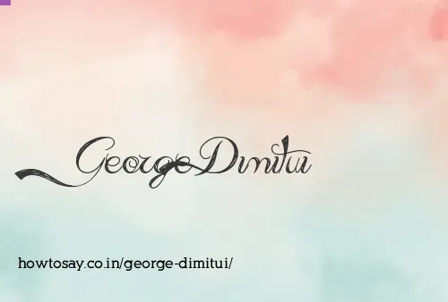 George Dimitui
