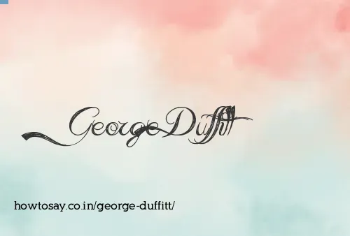 George Duffitt
