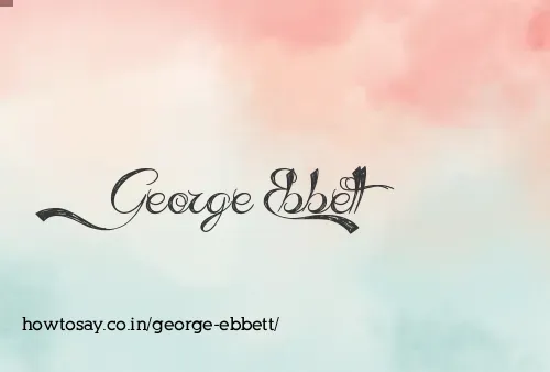 George Ebbett