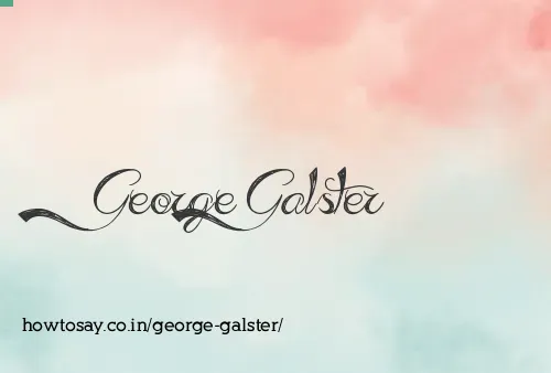 George Galster