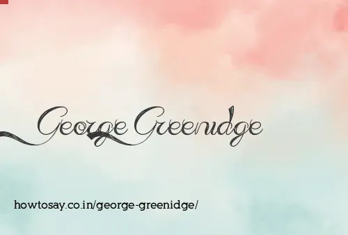 George Greenidge
