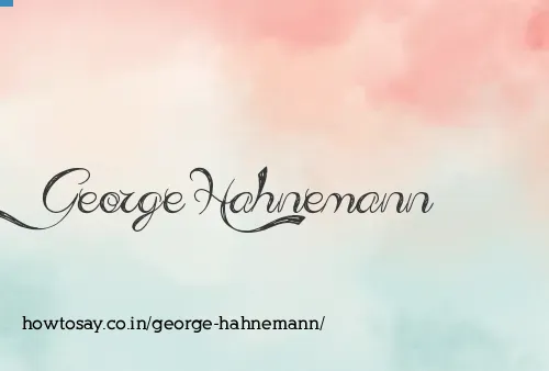 George Hahnemann
