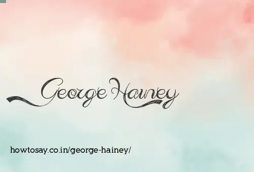 George Hainey