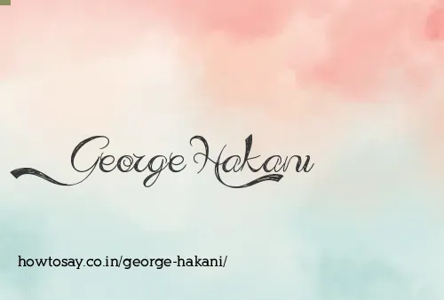 George Hakani
