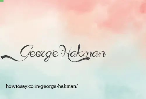 George Hakman