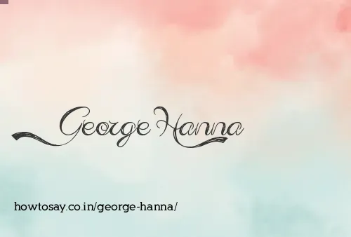 George Hanna
