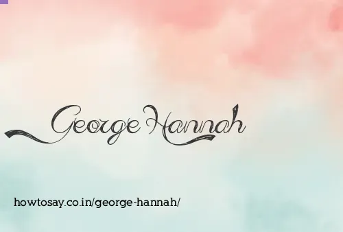 George Hannah
