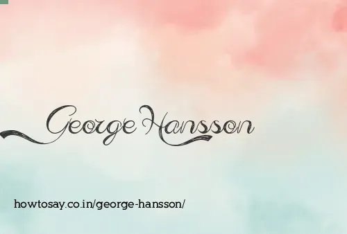 George Hansson