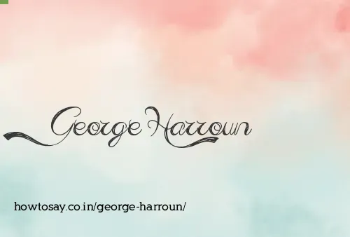 George Harroun