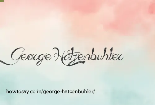 George Hatzenbuhler