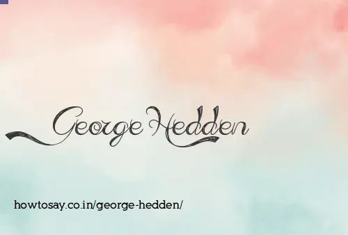 George Hedden