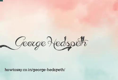 George Hedspeth