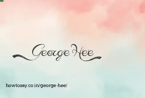 George Hee