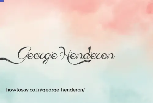 George Henderon