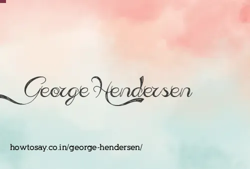 George Hendersen