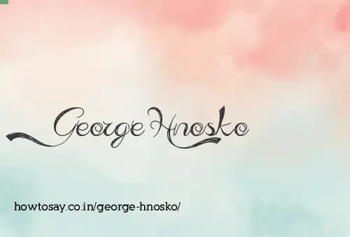 George Hnosko