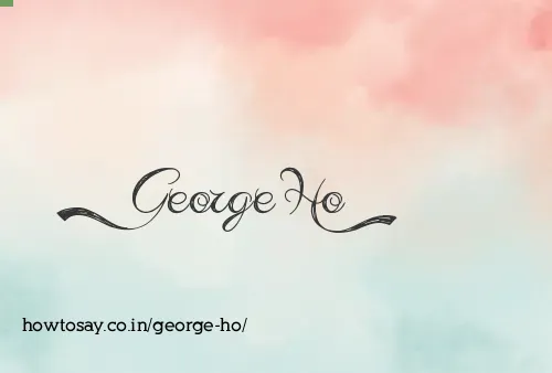 George Ho