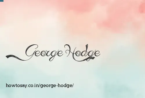 George Hodge