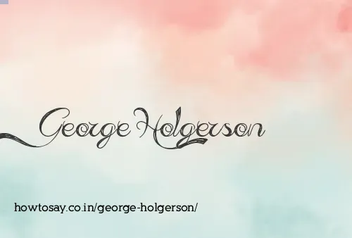 George Holgerson