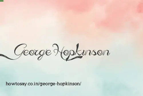George Hopkinson