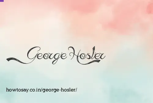 George Hosler