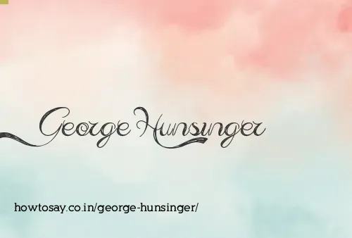 George Hunsinger
