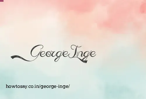 George Inge