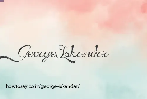 George Iskandar