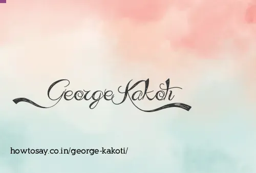 George Kakoti