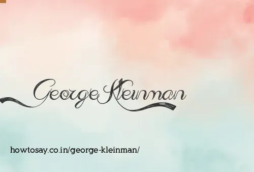 George Kleinman