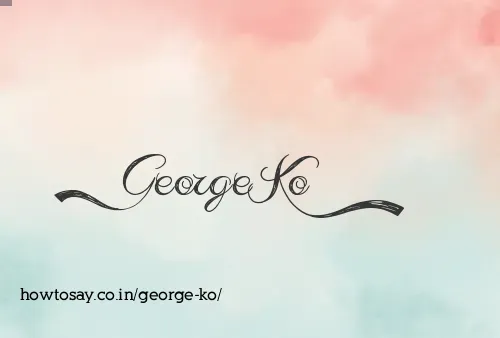 George Ko