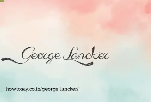 George Lancker