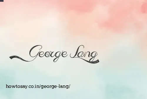 George Lang
