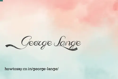 George Lange