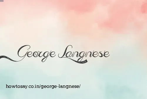 George Langnese