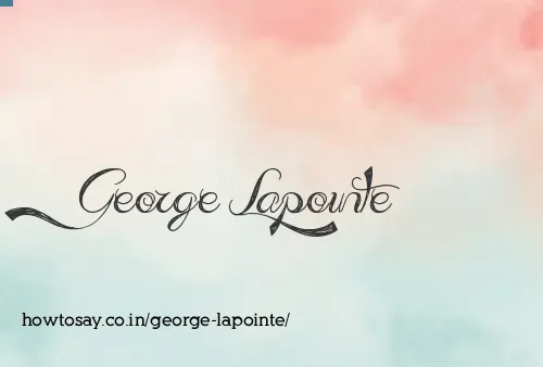 George Lapointe