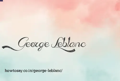 George Leblanc