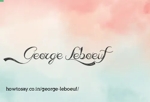George Leboeuf