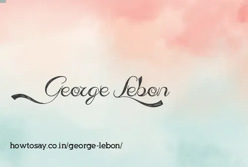 George Lebon