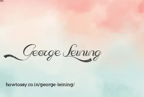 George Leining