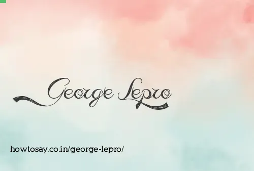George Lepro