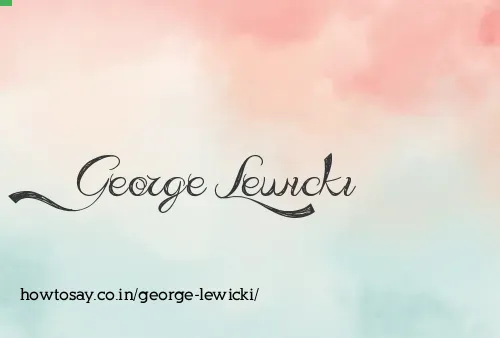 George Lewicki