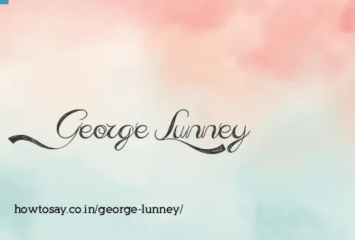 George Lunney