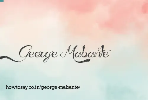 George Mabante