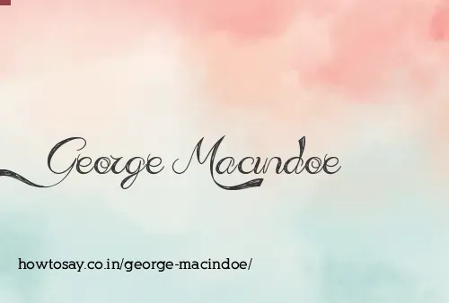 George Macindoe